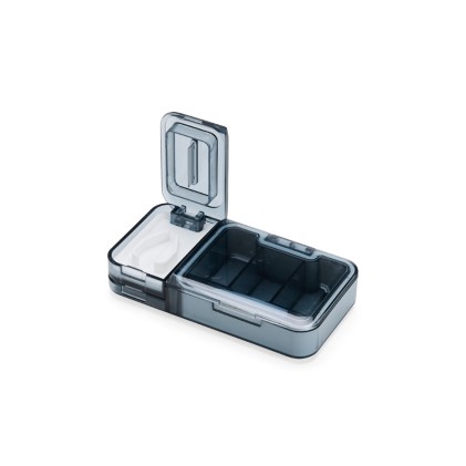 Porta Comprimidos em Plástico com Cortador, Triturador e Compartimentos Personalizado Porta Comprimidos em Plástico com Cortador, Triturador e Compartimentos Personalizado