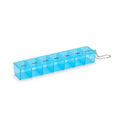 Porta comprimidos semanal em plástico com 7 divisórias Personalizado Porta comprimidos semanal em plástico com 7 divisórias Personalizado