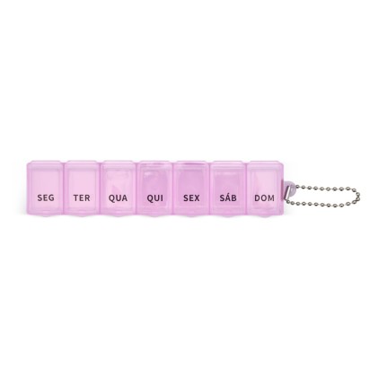 Porta comprimidos semanal em plástico com 7 divisórias Personalizado Porta comprimidos semanal em plástico com 7 divisórias Personalizado