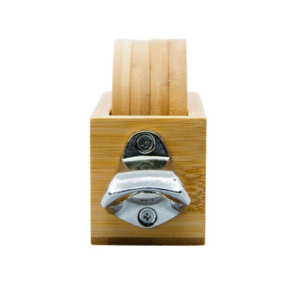 PORTA COPOS EM BAMBU COM ABRIDOR DE GARRAFAS Personalizado PORTA COPOS EM BAMBU COM ABRIDOR DE GARRAFAS Personalizado