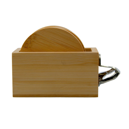 PORTA COPOS EM BAMBU COM ABRIDOR DE GARRAFAS Personalizado