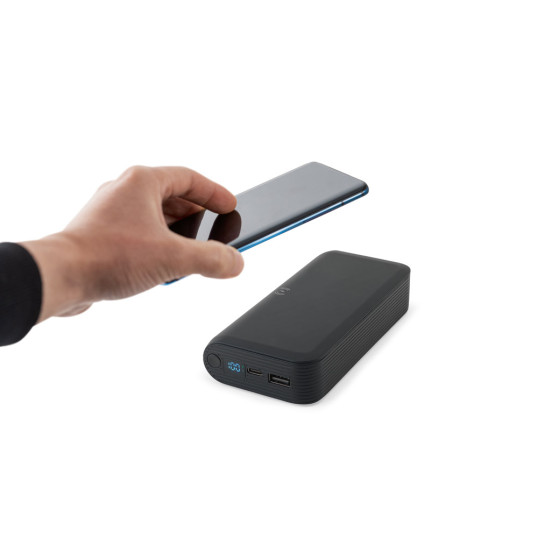 Power Bank Bateria Carregador Indução Abs Reciclado 20000 mAh Personalizada