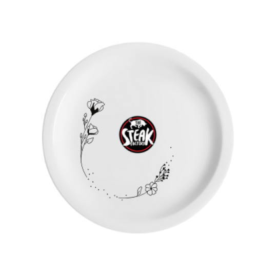Prato De Porcelana Raso Personalizado