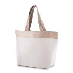 Sacola Algodão com Detalhe Juta Personalizada