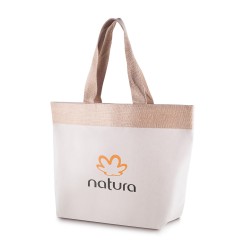 Sacola Algodão com Detalhe Juta Personalizada