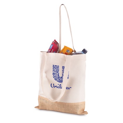 Sacola em Algodão e Juta Personalizada Sacola em Algodão e Juta Personalizada