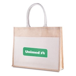 Sacola em Algodão e Juta Personalizada