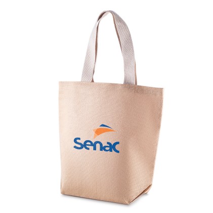 Sacola em juta e algodão Personalizada Sacola em juta e algodão Personalizada