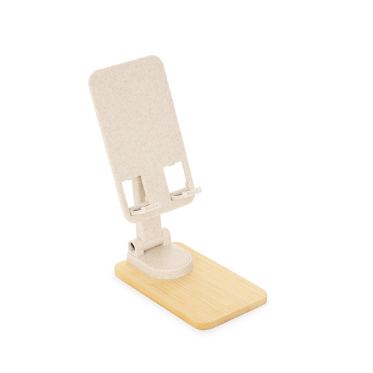 Suporte para Celular Retratil com Base em Bambu Personalizado