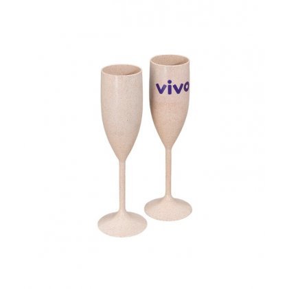 Taça para Champagne Ecológica Fibra de Arroz 160 ML Personalizada