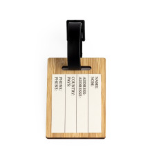 Tag Identificador de Bagagem em Bambu Personalizado