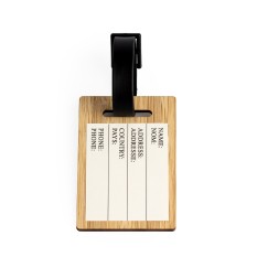 Tag Identificador de Bagagem em Bambu Personalizado