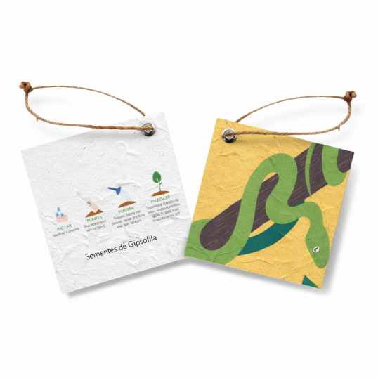 Tag Papel Semente Quadrado Personalizado