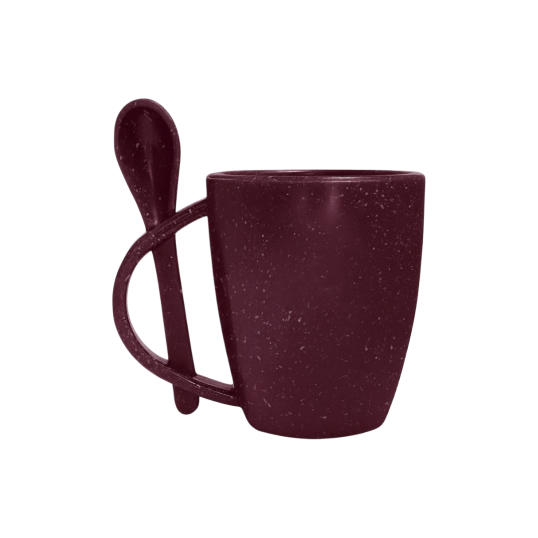 Xícara Ecológica com Colher em Fibra de Açaí 100ml Personalizada