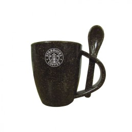 Xícara de Café Fibra de coco com colher 100 ML Personalizada